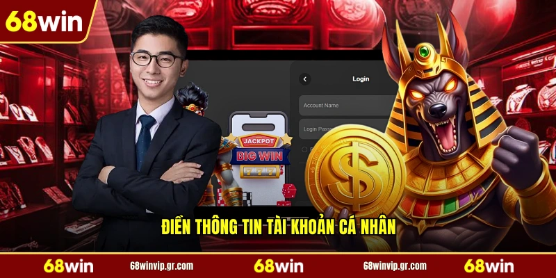 Điền thông tin tài khoản cá nhân