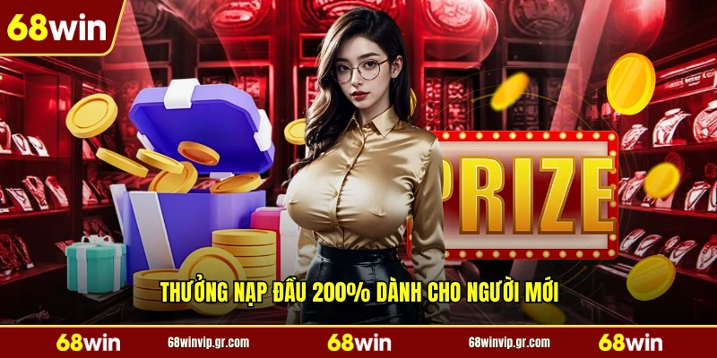 Thưởng nạp đầu 200% dành cho người mới